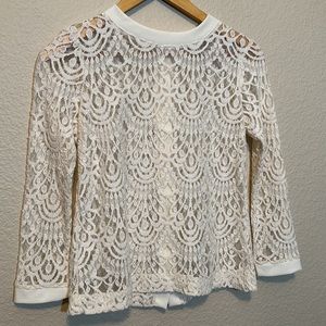 Banana Republic lace button back top